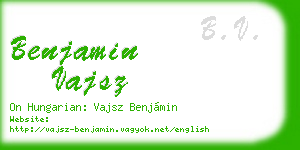 benjamin vajsz business card