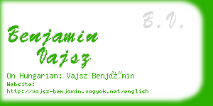 benjamin vajsz business card